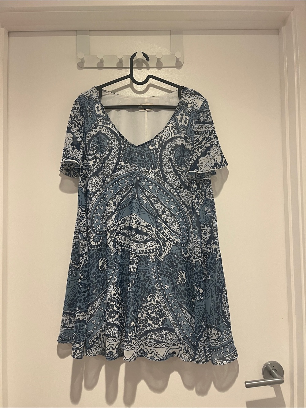 Show Me Your Mumu Blue Paisley & White Mini Dress